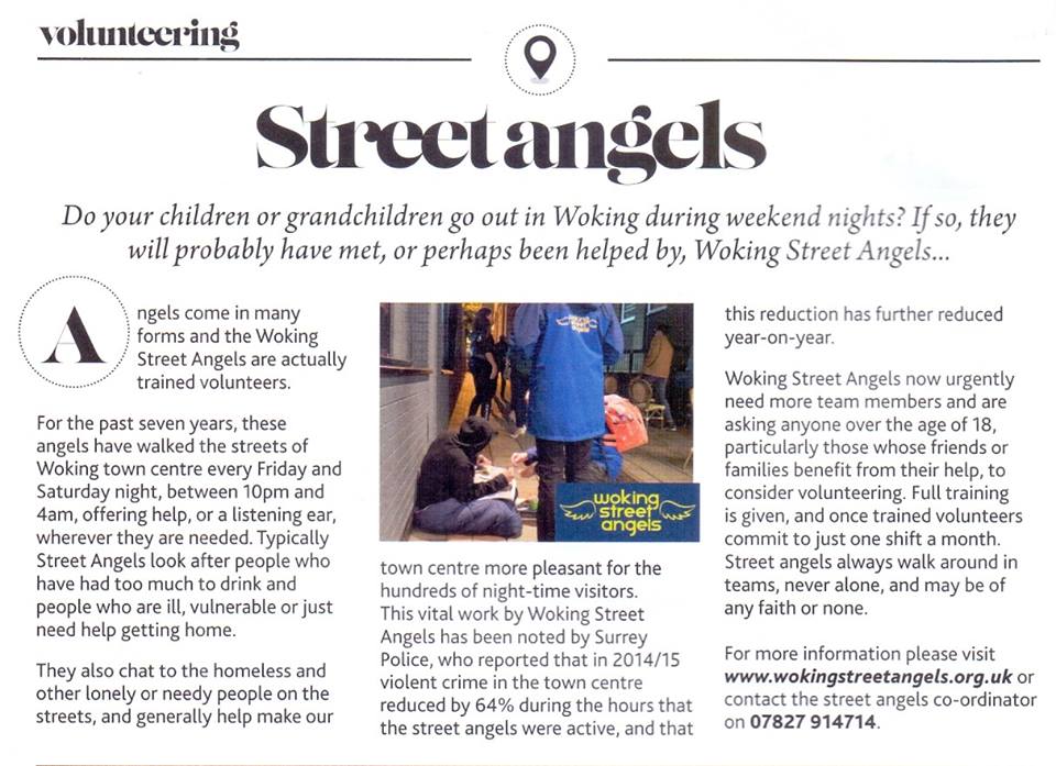 rocstreetangels's tweet photo. Great article on @WokingStAngels in Round &amp; About magazine https://t.co/2tbh52bWVR