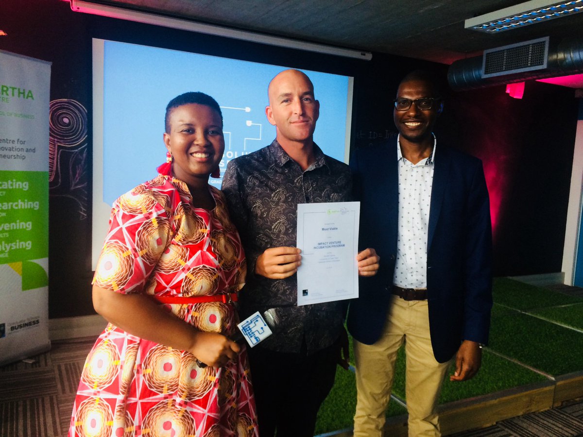 uctgsbsolutions's tweet image. Liam Bulgen Founder of EcoPod receives Award for “Most Viable” #IVIPWS18DemoDay
