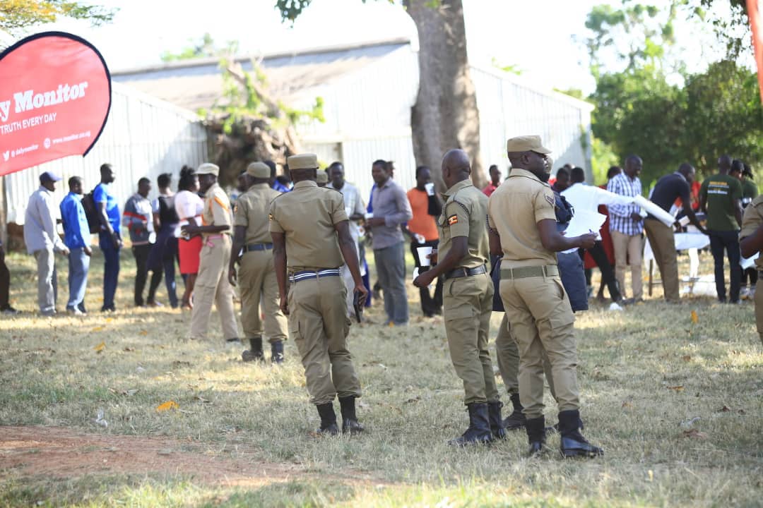 DailyMonitor's tweet photo. .@PoliceUg deployed to secure the venue for the 13th edition of #MonitorFarmClinic in Serere District #MonitorUpdates https://t.co/AHqmB7XIpZ