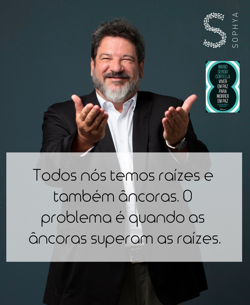 cortellaoficial's tweet photo. Você tem mais âncoras ou raízes? Trecho retirado do livro "Viver Em Paz Para Morrer Em Paz".
.
Foto: Tomás Artuzzi
.
#âncoras #raízes #vida #livro #citação #profcortella #mariosergiocortella #agenciasophya https://t.co/PeuaLiAfrA