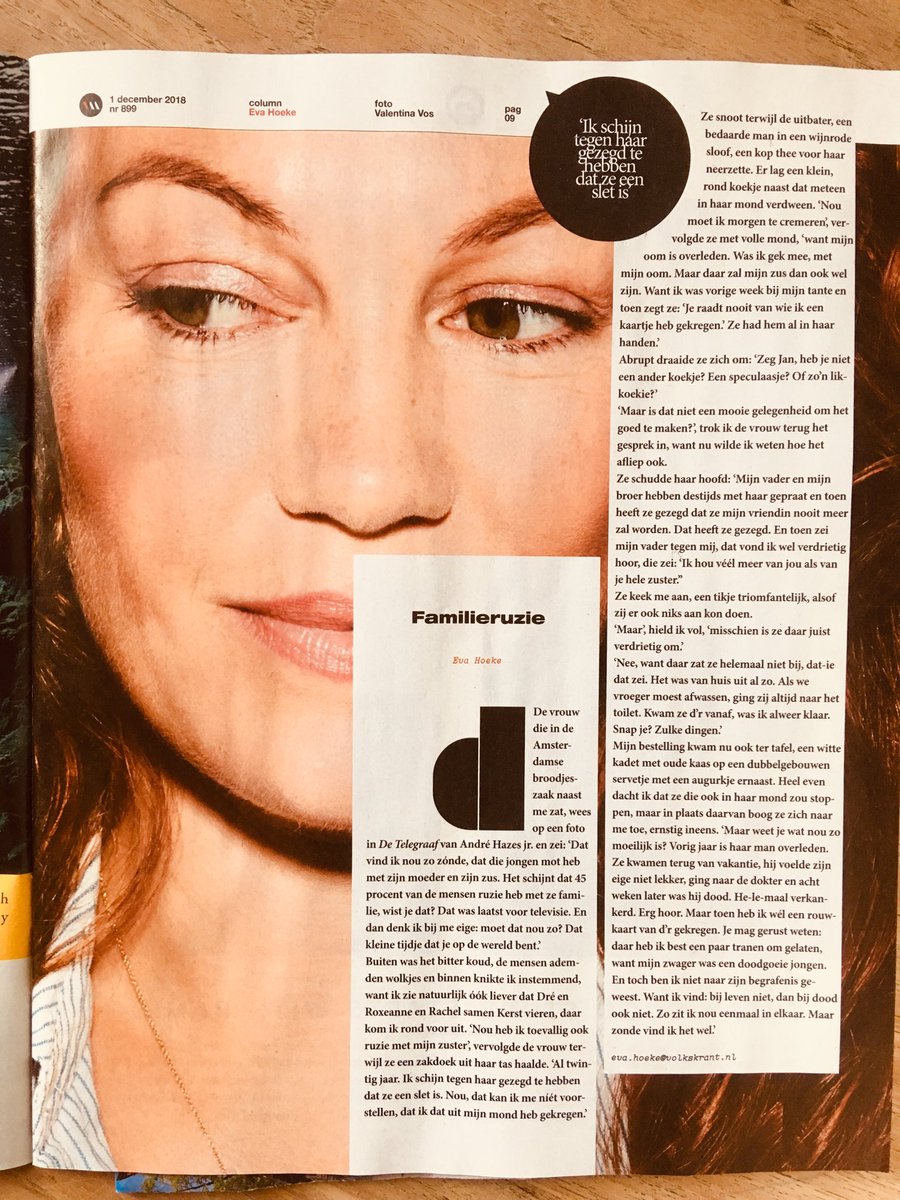 “Familieruzie”, mijn nieuwe column in ⁦⁦<a href="/volkskrantmag/">Volkskrant Magazine</a>⁩.