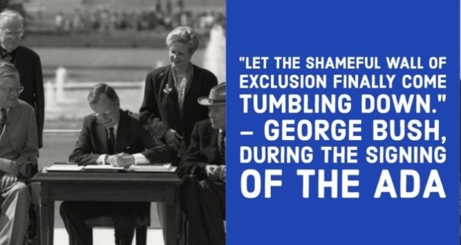 THEYCANOrg's tweet photo. President George H. W. Bush was a champion for disability rights and leaves a legacy that will not soon be forgotten. 

We join with other organizations, parents, friends, activists, and most importantly, the disability community as we offer our condolences to the Bush family. https://t.co/larVgnUPJ6