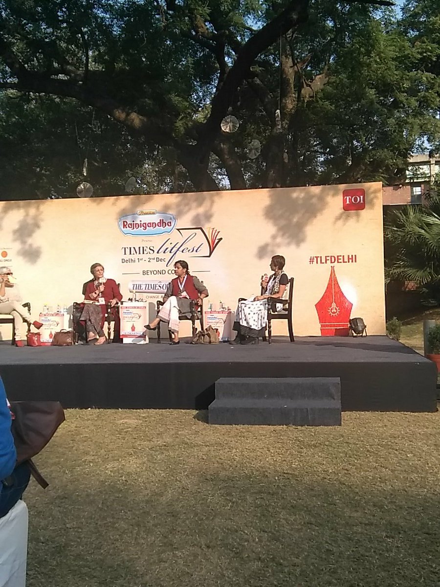 TimesLitFestDel's tweet photo. "Herland: Women in conflict &amp; crisis" with #RadhaKumar #PreetiGill #PrabhaChandran &amp; @KotaNeelima at #TLFDelhi https://t.co/vWq4vSHKvC