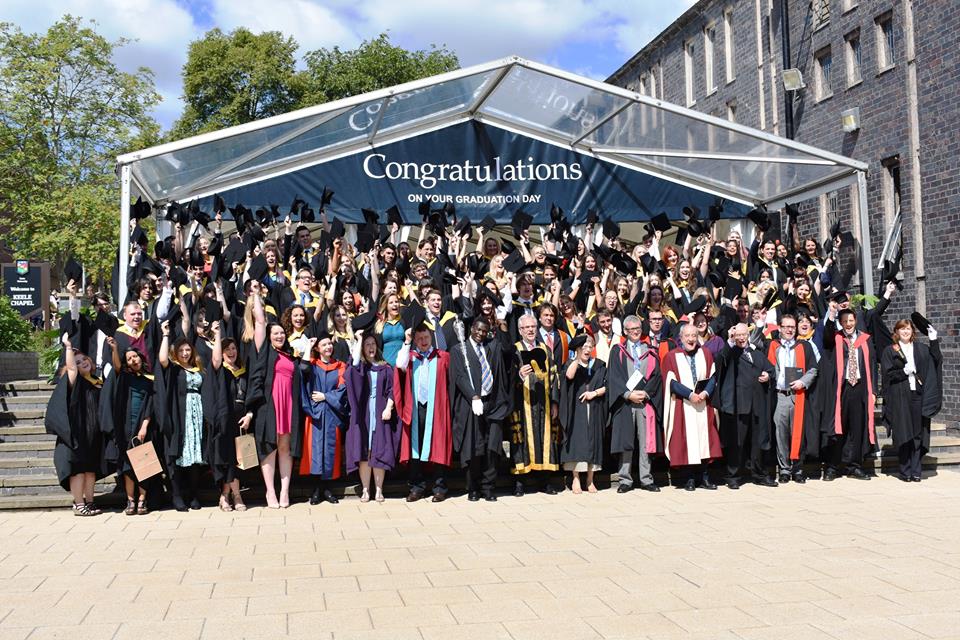 English_Keele's tweet photo. A huge welcome to all our visitors braving the rain for #KeeleOpenDay this morning! Just think - in three and a half years, this could be you! #sunny #summergraduation #KeeleBecause #inspiringwriters https://t.co/BI3fUkLZ1A
