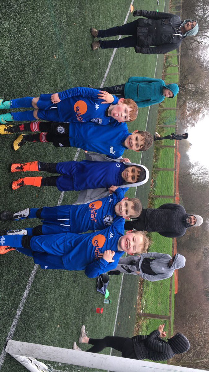 Even in the rain and the wind the under sevens played some excellent football and still managed to finish with big smiles well done lads @EdStartMS  coach Jordan