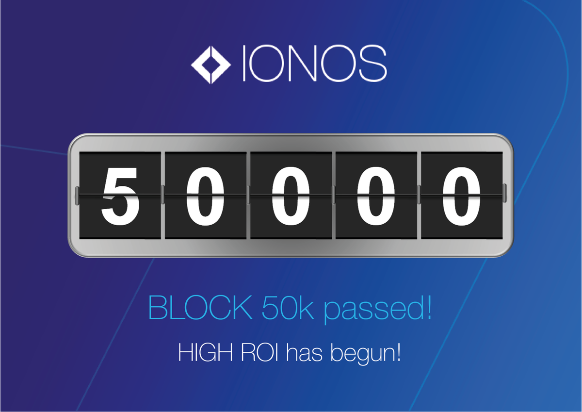 IONOSProject's tweet photo. $IOX has passed block 50,000 and now in #HIGHROI phase

🔵 48,000% ROI
🔵 Early masternodes on network
🔵 Trading: https://t.co/gCTAzCvVwq

💫 RT, LIKE AND FOLLOW @IONOSProject to win 1 masternode in a giveaway. Winner announced on block 75,000 https://t.co/5IOFCQZhkE