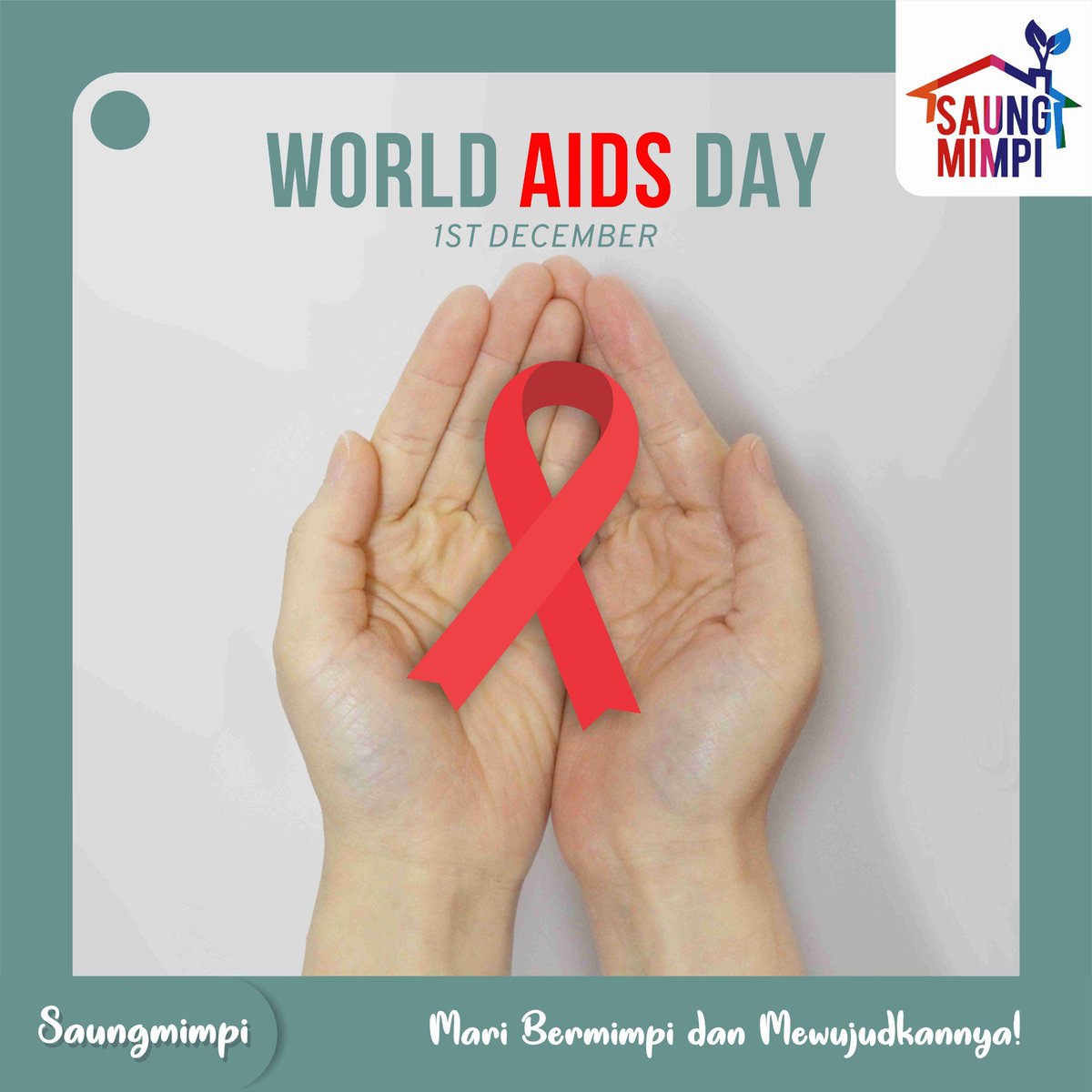 saungmimpi's tweet photo. [ Memperingati Hari AIDS Sedunia ]

Yuk, tingkatkan pengetahuan dan kewaspadaan kita akan penyakit AIDS! Jangan bosan untuk tetap menguatkan orang terdekat kita yang terkena AIDS. Ingat, jauhi penyakitnya, bukan orangnya 😊 https://t.co/J5xlN4RVy0