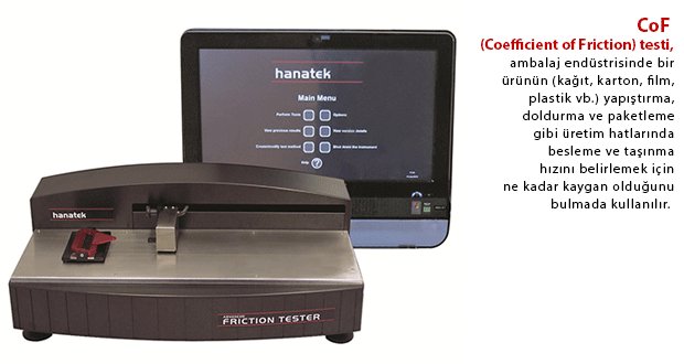 #Ambalaj Endüstrisinde #CoF (Sürtünme Katsayı) Değerinin Önemi is.gd/s2MK1N
#CoefficientOfFriction #Hanatek #OdakKimya #OzanBuyuk