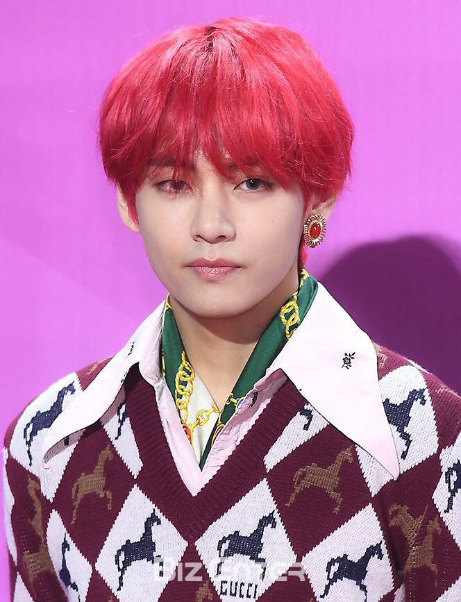 Taehyung Pics On Twitter 181201 Mma Tae In Red Hair