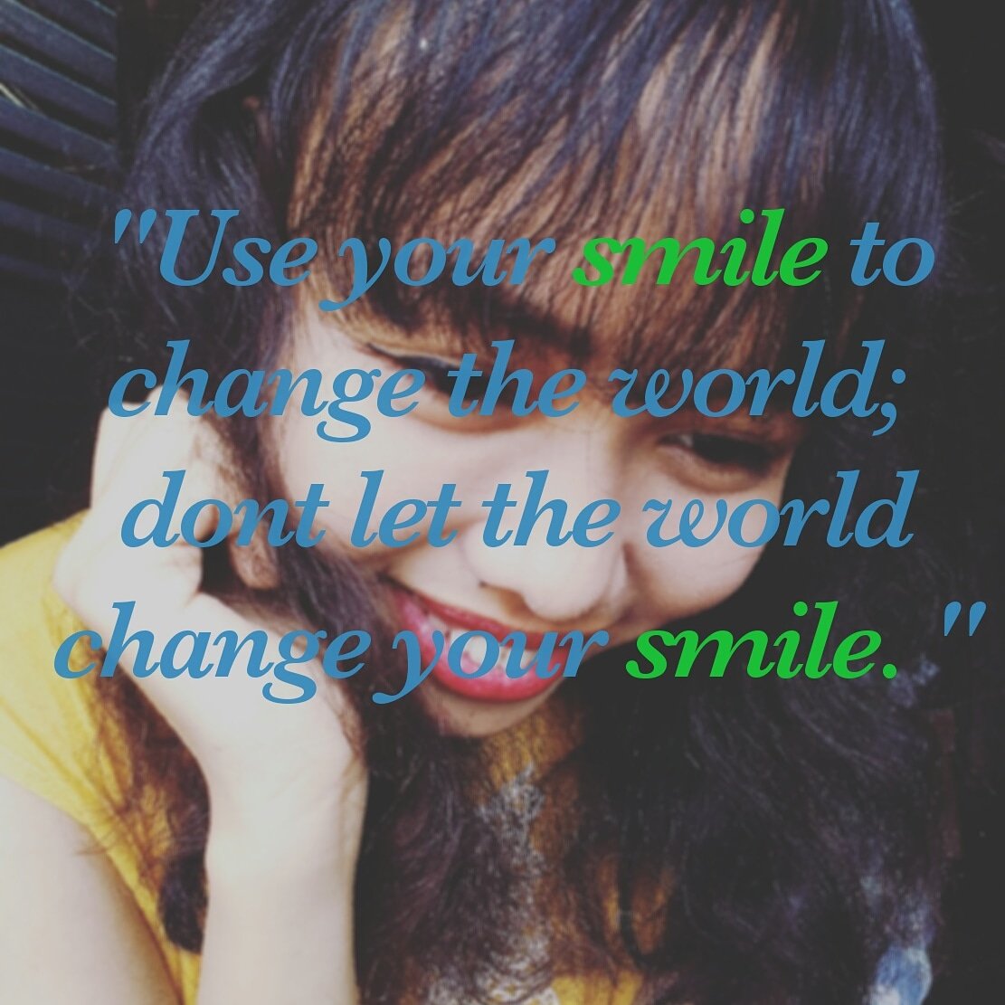 Don't let the world change your smile. 
Follow for more.

#inspirationalquotes #motivationalquotes #selfrespect #selfreminder #lovequotes #qoutesoftheday #money #advicequotes #virtualassistant #virtual #virtualreality #dontgiveup #believeinyourself #education #strenght #fight