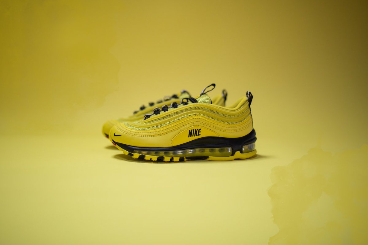 air max 97 bright citron on feet