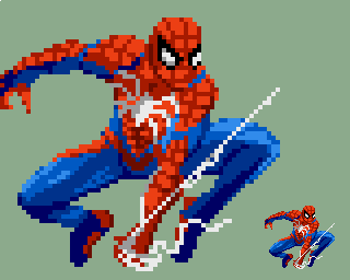 スパイダーマンの絵 64x64のお題に投稿するはずだったスパイダーマン。 風邪引いてたからね