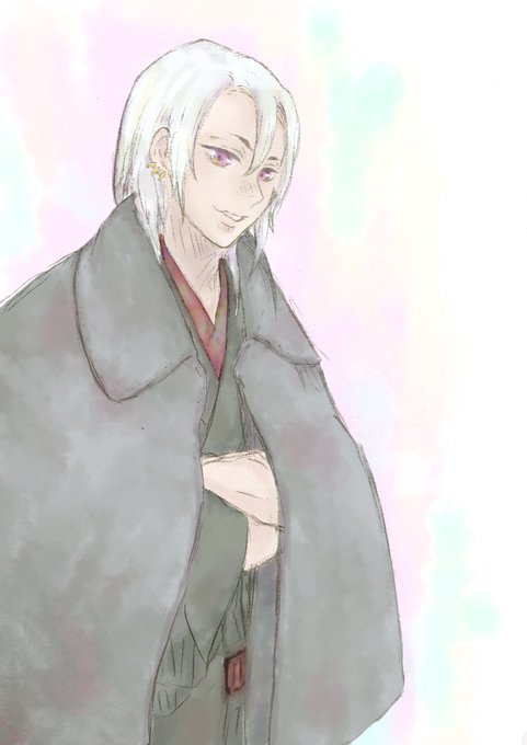 小豆さんがTwitterに投稿した宇髄天元(鬼滅の刃)のイラスト。