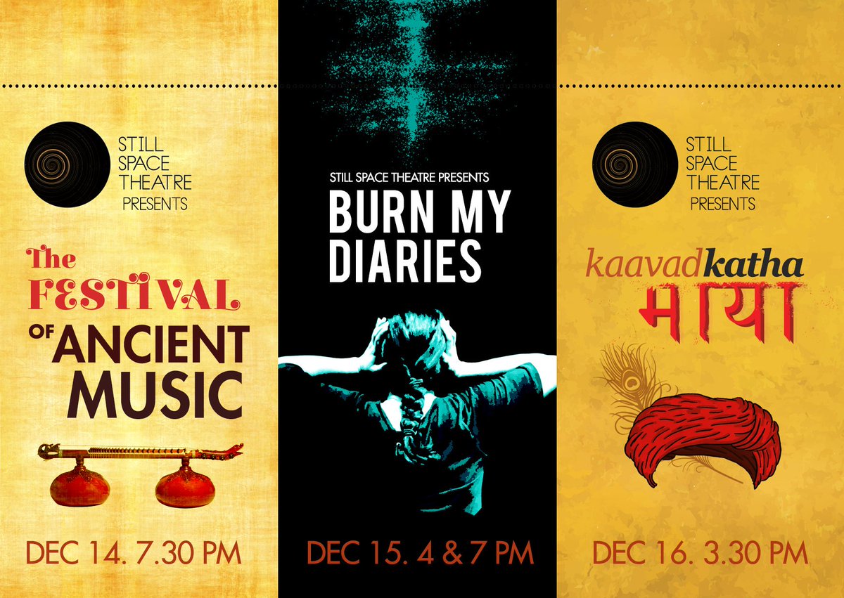 Our (Still Space Theatre) efforts toward evolving a #multidisciplinary approach &amp; #collaborative environment for #arts led us to the weekend of Dhrupad #music, Solo #theatre &amp; #folk #storytelling at <a href="/AttaGalatta/">Atta Galatta</a> 14-16th Dec. 
Passes at <a href="/eventshighapp/">Events High</a> &amp; <a href="/bookmyshow/">BookMyShow</a>