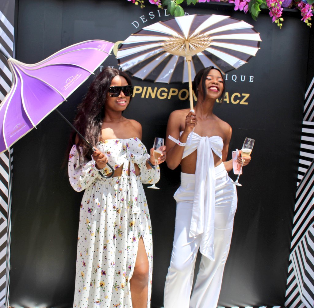 We are surrounded by bold fashion at @Franschhoek_SA! #PoppingPongràcz #FHKBubbly 🍾🥂