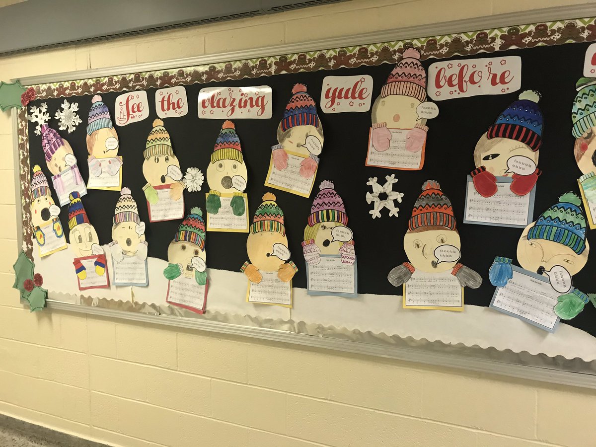 We loved making our portion of the school bulletin board for “Deck the Halls” with Mrs. Cabrera’s classes! Thank you to an old college friend who gave us the cute hat many moons ago! We are all still using it! 😊❄️❤️<a href="/Cabrera_Marlyn/">Marlyn Cabrera</a> #NMUKNIGHT