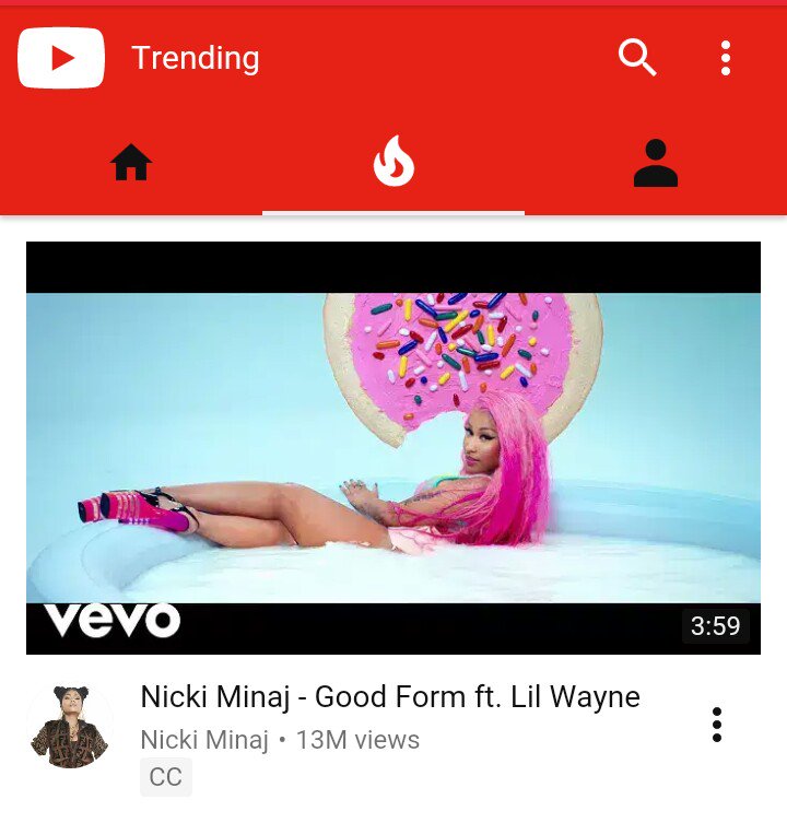 DollaJetSkii2's tweet photo. #1 trending video in Nigeria!
@NICKIMINAJ ft @LilTunechi #GoodFormVideo #GoodFormRemixVideo #NickiMinaj #trending 
HEAVY!!! https://t.co/si7io1ZRKe
