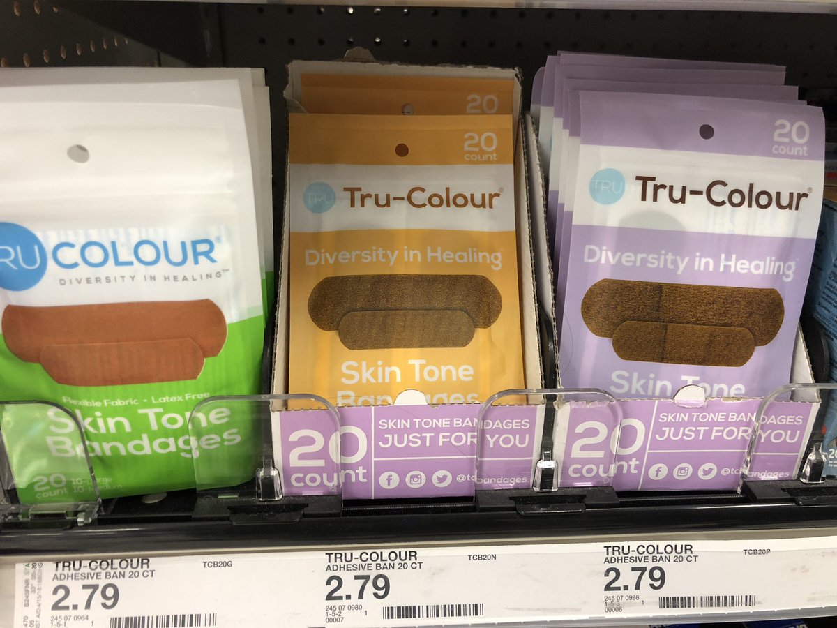 cobydavis6's tweet photo. Thank you @tcbandages and @target!!! For the first time in my 41 years I can wear a bandage that matches!!! I can’t wait to show it off!!! #trucolours https://t.co/C5Bmej6TtY