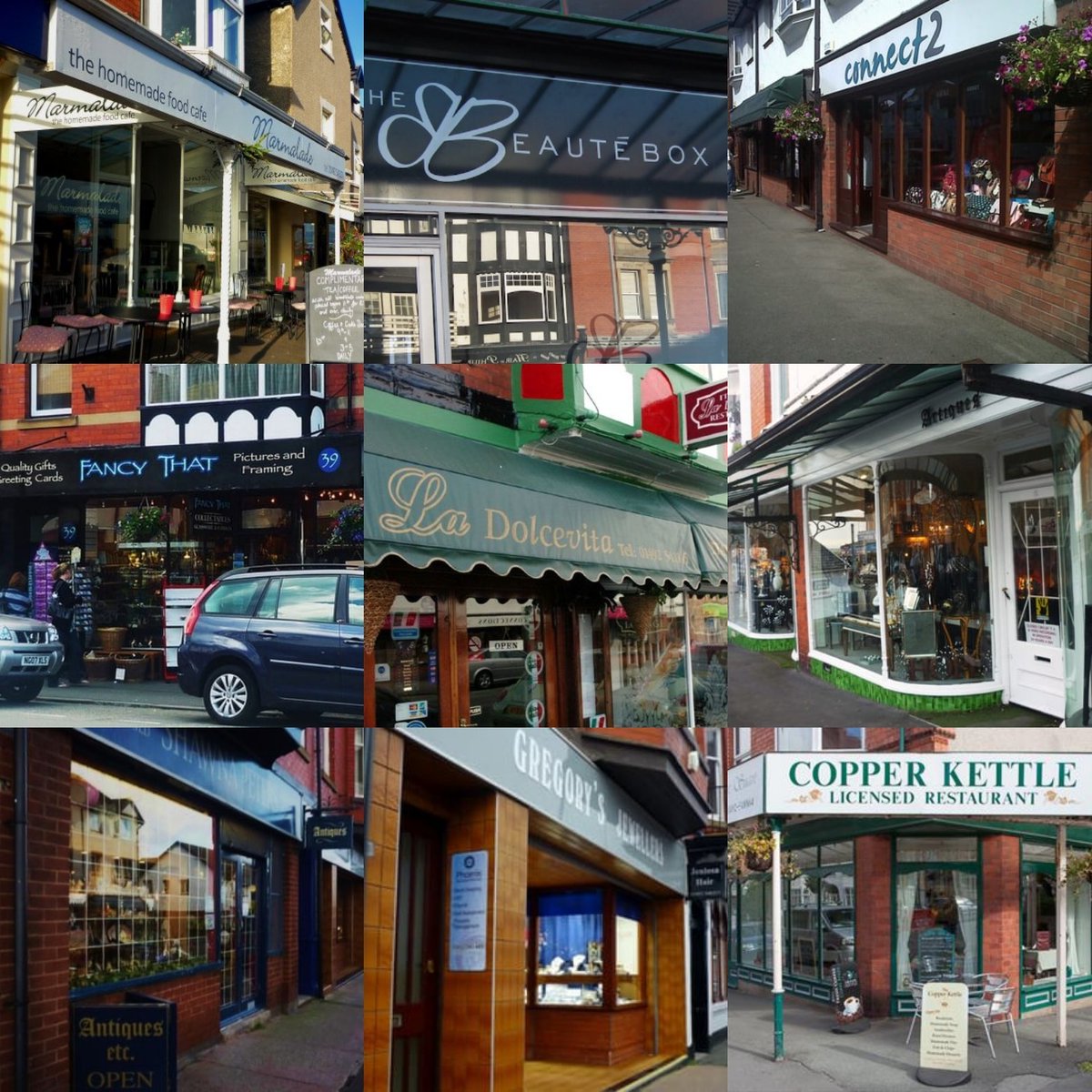 rhosgem's tweet photo. Today is Small Business Saturday! Rhos on Sea is a village full of independent shops and these are just some of the wide array of shops the village has to offer! So please do #shoplocal #supportlocal as just one small purchase does make a big difference! #wearerhos #RhosonSea https://t.co/ZrHFeFJTEn