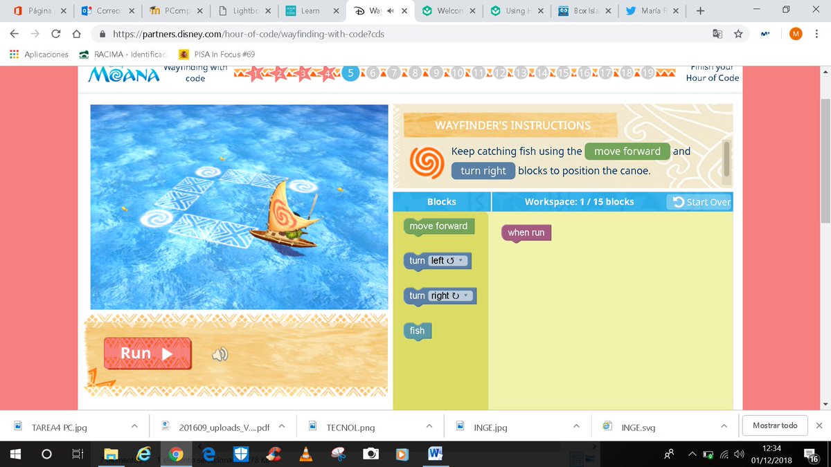 "Estoy realizando actividades de #codehour #horadelcodigo  en el curso @CddTWT de @cifelarioja"