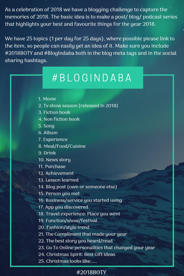 hr_taurai's tweet image. So excited to be part of this December Blogging Challenge, 25 blog posts in 25 days. Its not going to be easy, but its going ro be done. The team behind it is amazing.

See Topics below 👇👇👇👇👇👇

#BlogIndaba
#2018BOTY
#AfroBloggers