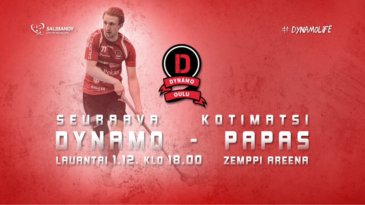 DynamoKempele's tweet photo. Reilut neljä tuntia ja pallo keskelle! 

Kokoonpanot: https://t.co/Pvjc8UP4hl

#dynamolife #salibandy #oulu https://t.co/KyneEVgRxo