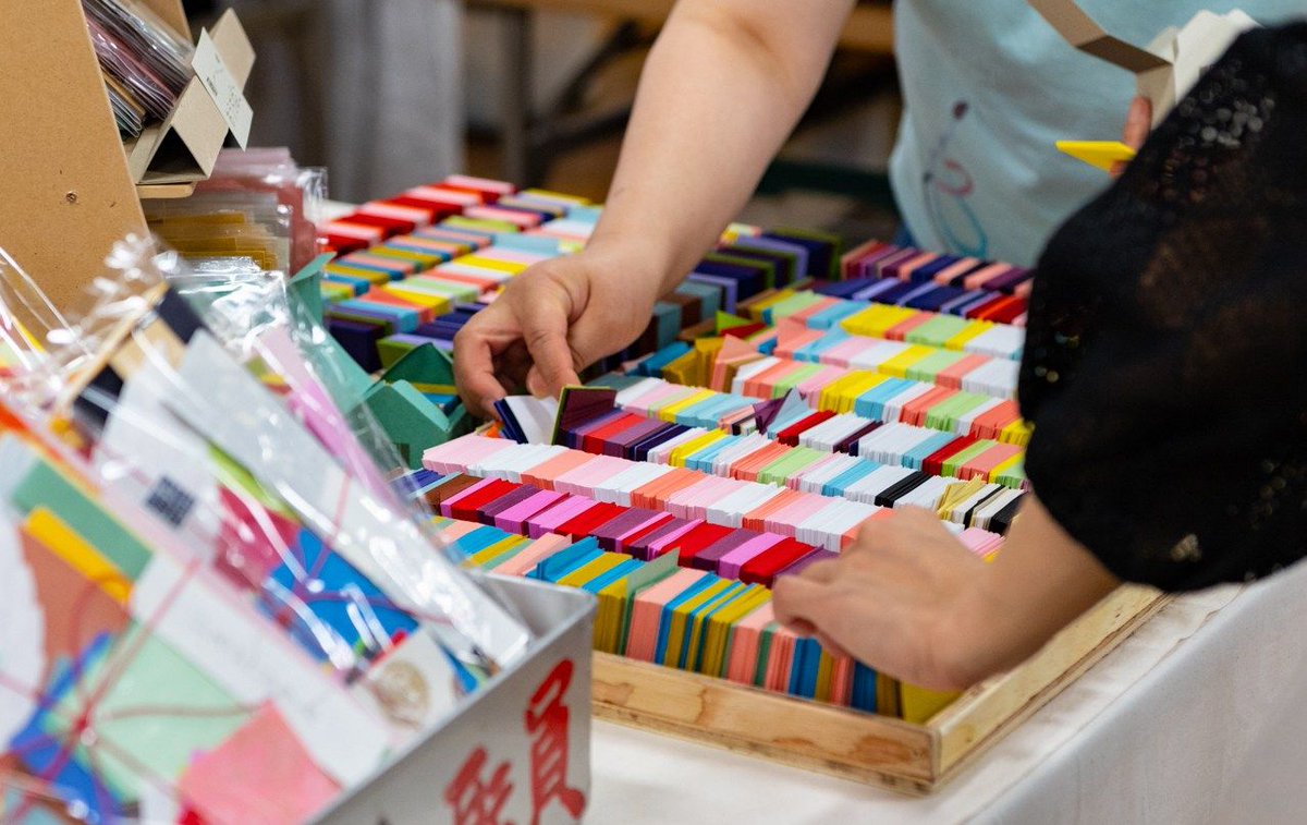FukuokaNow's tweet photo. From traditionally-dyed stationery to Japanese-style paper, masking tapes, notebooks and more - paper lovers, rejoice! https://t.co/xwj4Jnv1uB #fukuoka #paper #paperfair https://t.co/sxn3KN0eDB