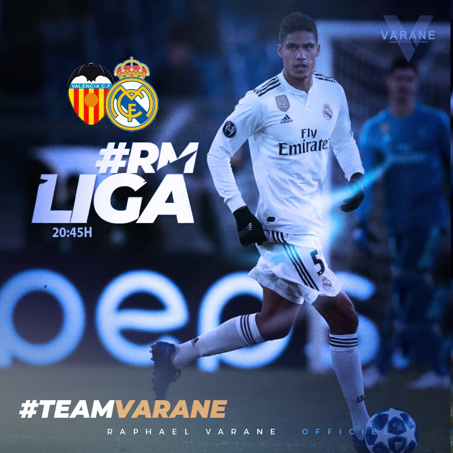 ⚽️🏟 Match VS Valencia CF #RMLiga #TeamVarane