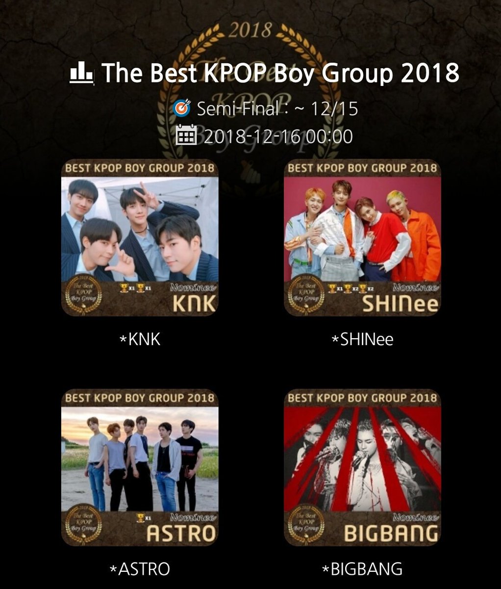itsme_Dena's tweet image. 🌸 #TINKERBELLS 🌸

Let's vote for #KNK in #NameSNS The Best KPOP Boy Group 2018 [Semi-Final] until Dec. 15.

Vote 10x daily; refresh page.
Link:
namesns.com/entertainer/st…
(Everyone can vote even w/o LOG-IN account!)

We can win this! Fighting! 😊💪

#크나큰 #クナクン @KNK_OfficiaI