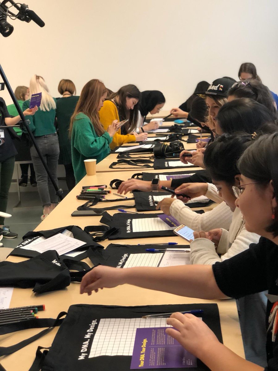 ggmUK's tweet photo. Thrilling workshop on genetic code in Room Two at today’s conference. 

Thank you to @ionainglesby of @DotOne_DNA for bringing this interactive session to life! 

#ggm18 https://t.co/w24nY8OrQA
