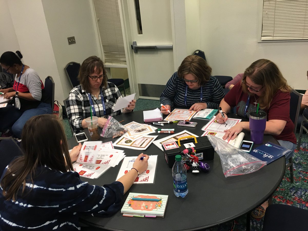 MrsBrownGTMath's tweet photo. Thank you TAGT for a great conference @TXGifted We loved finishing our week with a breakout experience @InYourHatTricks Inspired teachers make sharing easy. https://t.co/eqaYHyaUvT