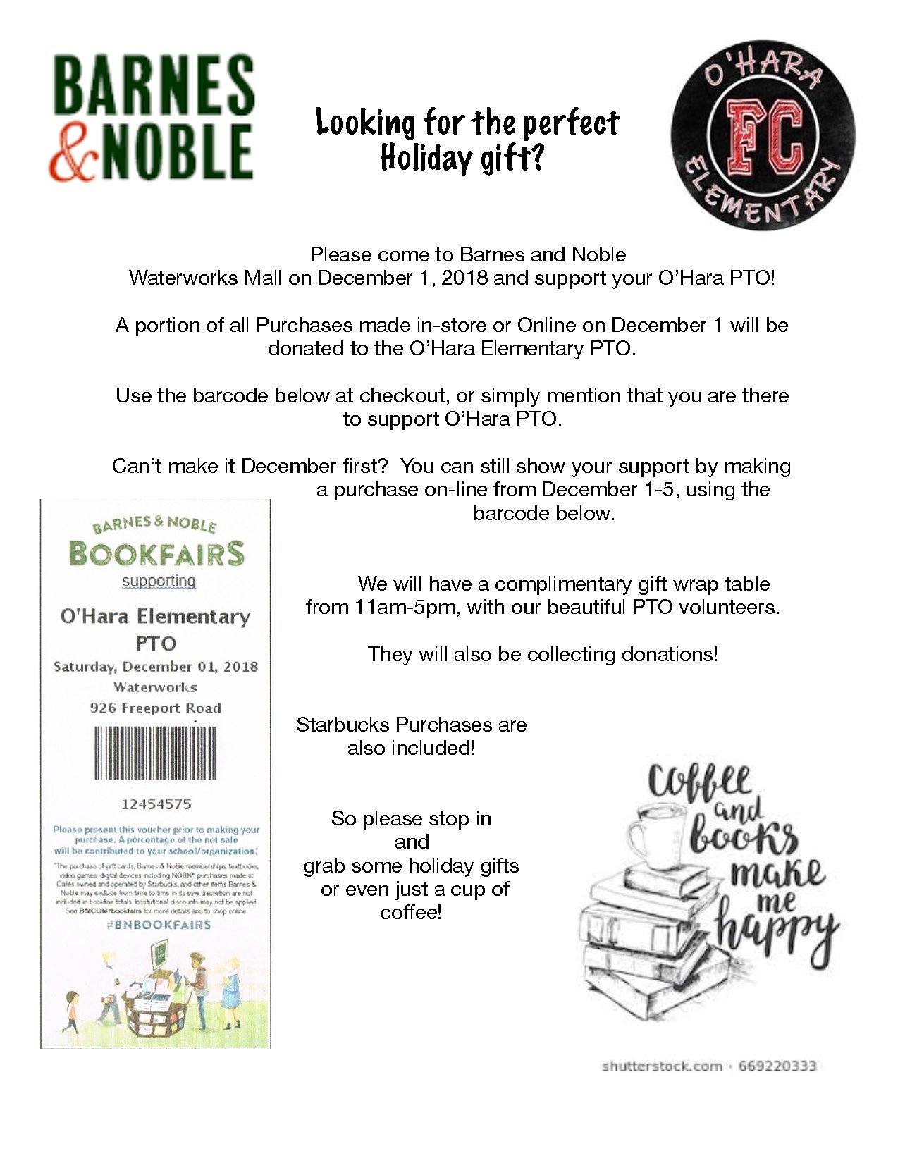 O Hara Pto On Twitter Today S The Day Shop At Barnes Noble