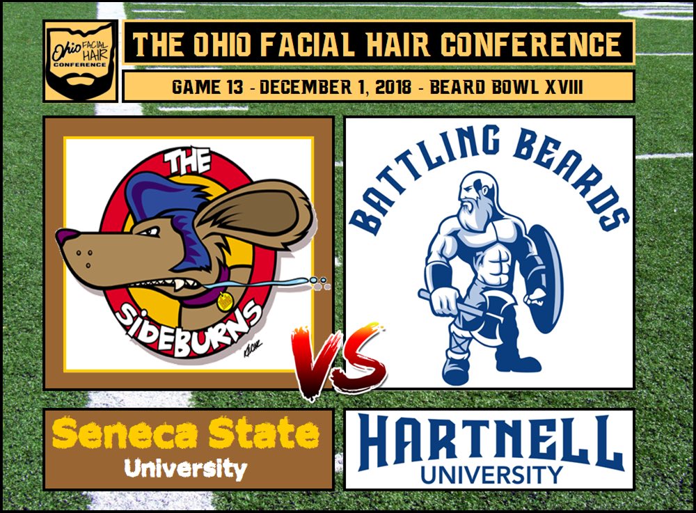 PresidentBeard's tweet photo. The season comes down to this... #BeardBowl18!!! Your #BattlingBeards try to knock off Seneca State for the second time this season! Kickoff is at noon! Check here for live updates! #OFHC #HartnellUniversity #BattleBlue #BattlingBeardsFB18 #BattlingBeardsFootball #HartnellPizza https://t.co/tSGEm6HsjA