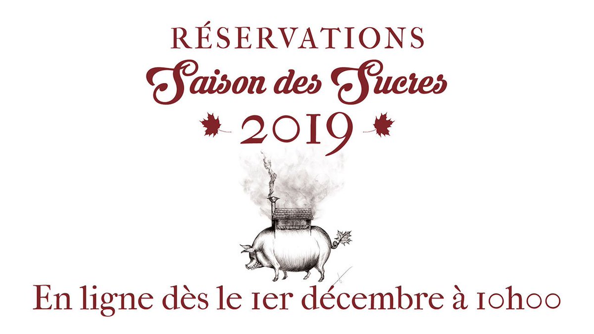 PieddeCochonMTL's tweet photo. RÉSERVATION pour la 10ième saison des sucres. Dès 10h00. #CabanePDC https://t.co/iHc5Ra67Bj #SaisonDesSucresPDC https://t.co/v2Kh6oA83W