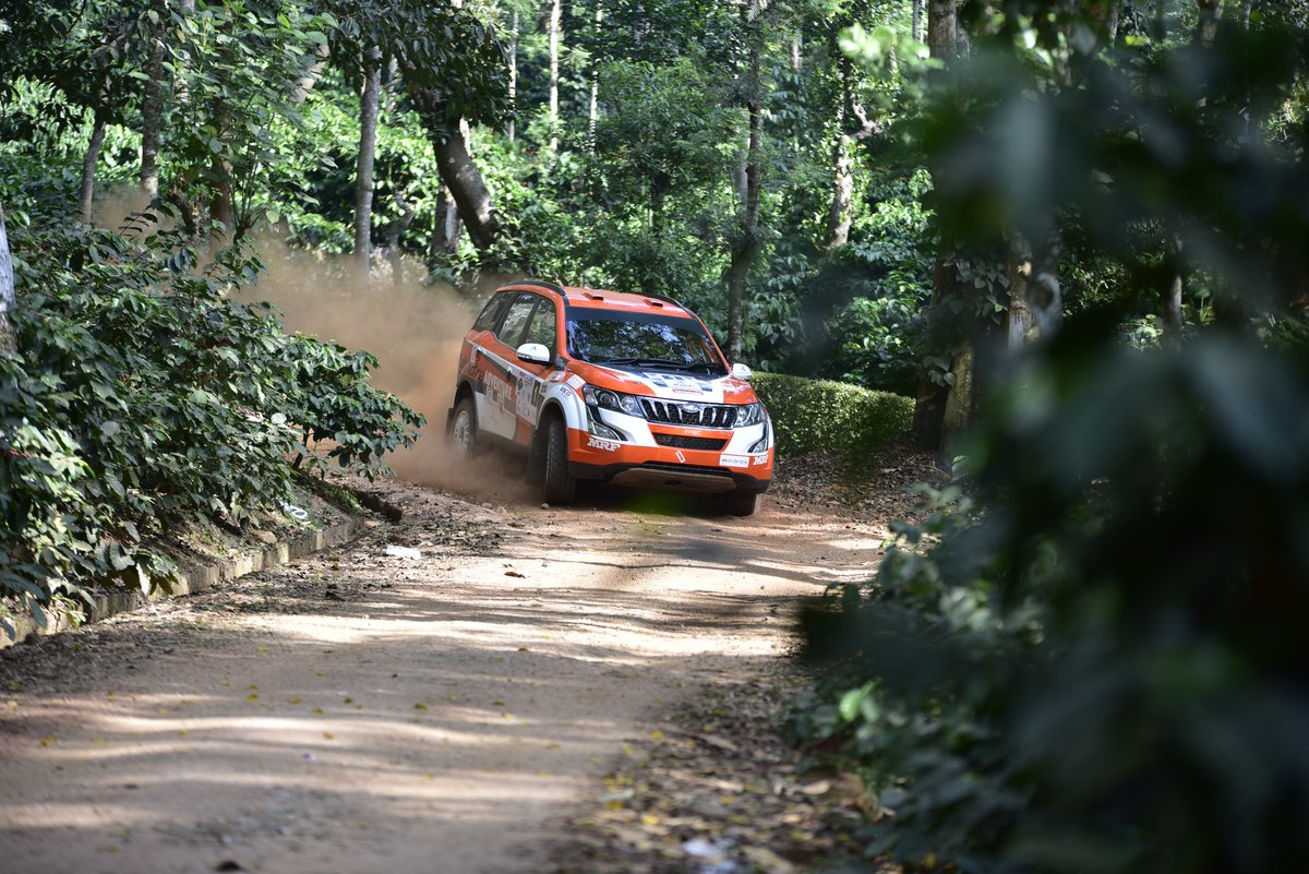 Updates from Day 2 of the #INRC #CoffeeDayRally - 
Leader from yesterday SSS <a href="/Gillracing/">Gaurav Gill</a> is DNF! 
<a href="/karnakadur/">Karna Kadur</a> leads the overall timesheets by almost 1 min
Bopiah KM is in second 
<a href="/amittrajit/">Amittrajit Ghosh</a> is in third