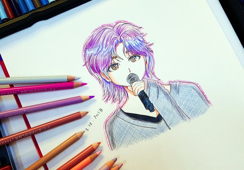 nuestZ's tweet photo. [Fanart] Choi Minki 💜✨🖌️

#purple_hair_guy #최민기 #REN https://t.co/n04aUQnHyY