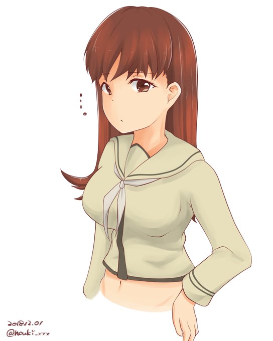 大井っち
#艦これ版深夜の真剣お絵描き60分一本勝負
#艦これ版真剣お絵描き60分一本勝負_20181201
「なぜこちらを見ているのかしら」 