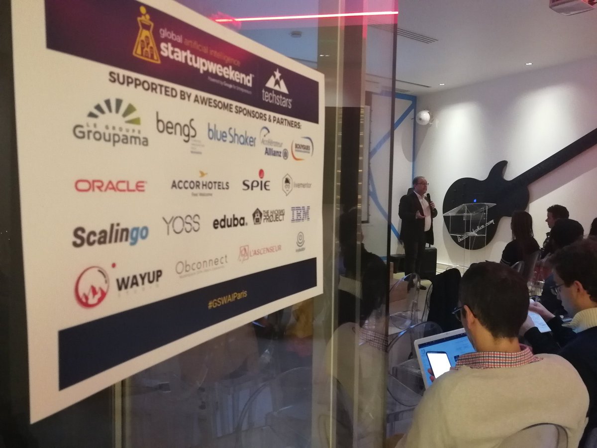 sweparis's tweet photo. Wonderful conference from the Vice President Marketing of one the #startup #weekend #ai Paris sponsors, @Oracle 😍

Special thanks to @eobadia 🙏

@bengslab @Groupama @accor @Allianz @joinyoss @SPIEgroup @SPIEICSFRANCE @Bouygues_ES https://t.co/Yb3fqt3rHf