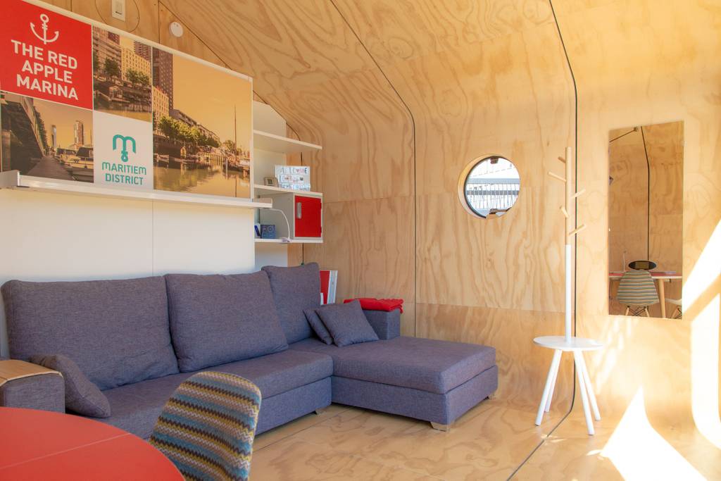 prefabsmallhome's tweet photo. The Wikkelboat, a houseboat made from cardboard, located in Wijnhaven, Rotterdam, the Netherlands.

Available for booking at https://t.co/5M4zE8UBHL (starting from $85 per night).

Designed and developed by Fiction Factory | Photography by Yvonne Witte. https://t.co/FOydbXLQgX