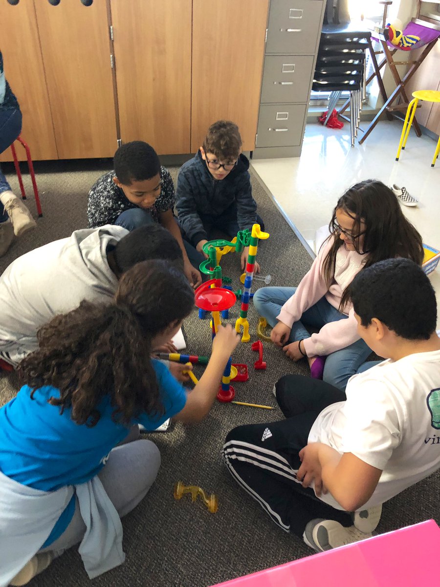 aimee_winfrey's tweet photo. Fun times learning about force through building marble ramps! @Mitchell_5th @PISD_Mitchell https://t.co/BNk5ZPKmZC