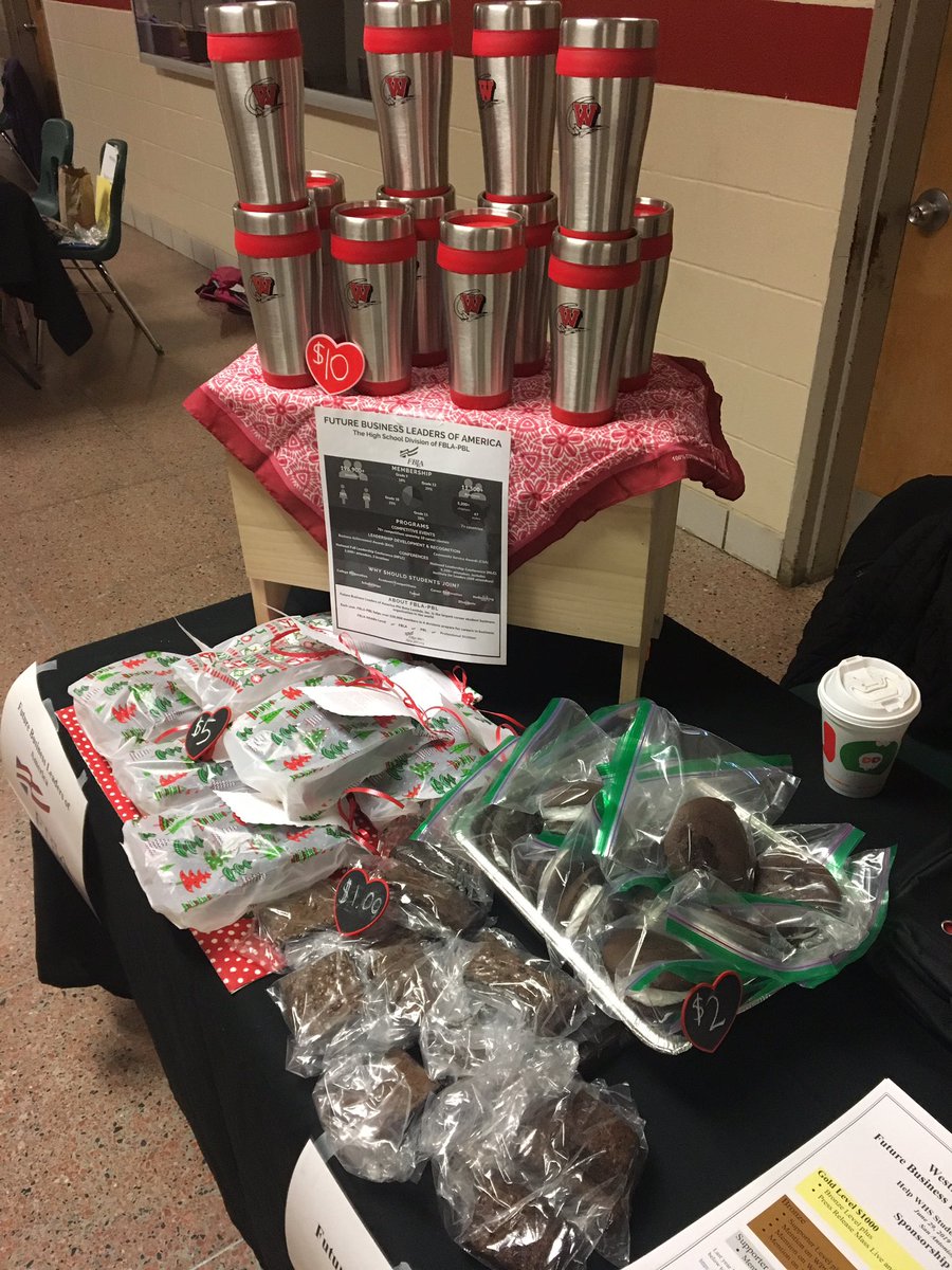 FBLAWestfield's tweet photo. Come check out our table today at the WHS Christmas Craft Fair from 9AM-2PM! Support your local FBLA Chapter and help us get to our State and National Leadership Conferences! 🎅🏻👔🤶🏼 https://t.co/Y9nU2ycktA