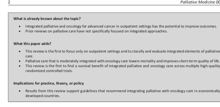 Durham VA Center of Innovation (@durhamadapt) on Twitter photo New from @DurhamHSRD Evidence Synthesis Team <a href="/PalliativeMedJ/">Palliative Medicine</a> : Integrated outpatient palliative care for patients with advanced cancer: A systematic review and meta-analysis. journals.sagepub.com/doi/10.1177/02⦠New from @DurhamHSRD Evidence Synthesis Team <a href="/PalliativeMedJ/">Palliative Medicine</a> : Integrated outpatient palliative care for patients with advanced cancer: A systematic review and meta-analysis. journals.sagepub.com/doi/10.1177/02ā¦