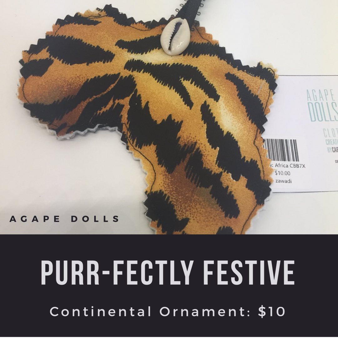 Agape Dolls Africa Ornament. In store today $10 LIMITED SUPPLY!