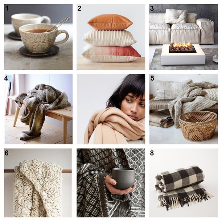 EMBRACE THE COZY: ACCESSORIES

1. West Elm
2. The Citizenry
3. Modern Blaze
4. Pottery Barn
5. Sukha
6. Etsy
7. Crate &amp; Barrel
8. School House