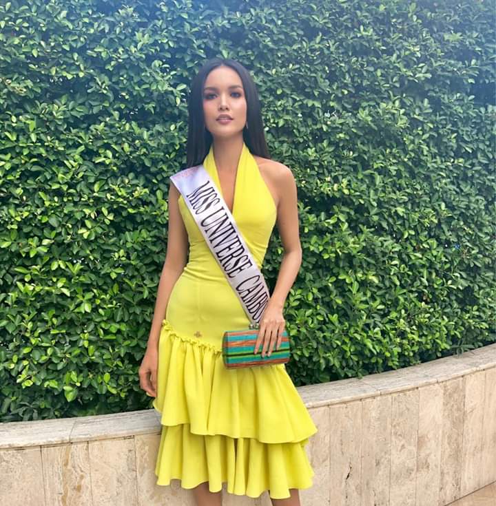 Lee168Mr's tweet photo. Yellow is color of joy so  that is my dress for this evening 💛#MissUniverse  #MissUniverseCambodia https://t.co/fTds0vP0Bc