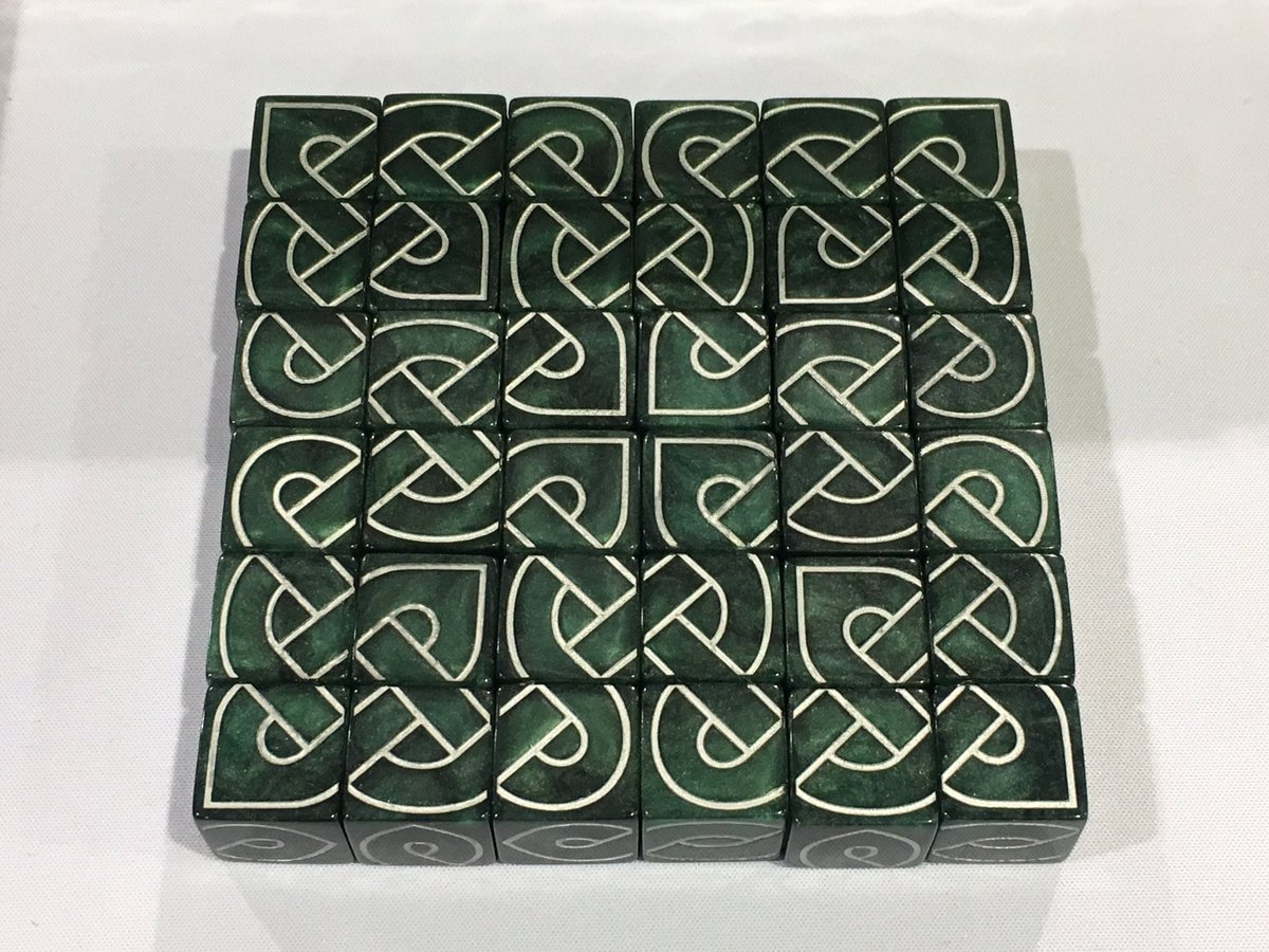 BlackOakGames's tweet photo. Still finding new designs with #KnotDice (booth 1757 @ #PAXU ) https://t.co/9g3LnXq52S