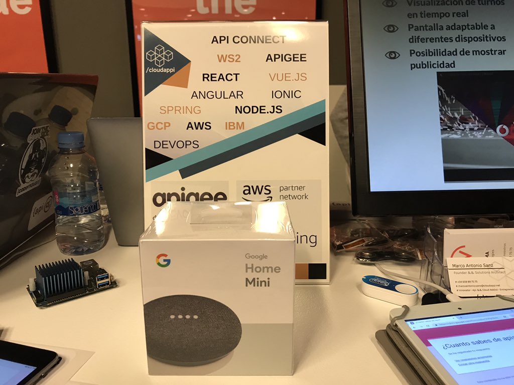 CloudAPPi's tweet image. A las 17 publicaremos el ganador del sorteo de nuestras #GoogleHome en el #codemotionMadrid2018