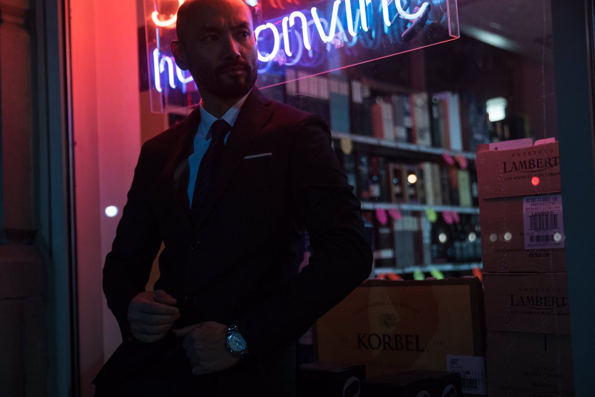 adamjlim's tweet photo. Shoot for mood 📸 by @daillamon #johnwick #inspired #thecontinental #starz #inthemoodforlove #karwaiwong #neonlights #nightshoot #photography #fashion #style #suit #tie #watch #gq #sonya7iii #canon2470mm #metabones #beardgang #creative #staycreative #dowhatyoulove https://t.co/8HqGpWBVhH