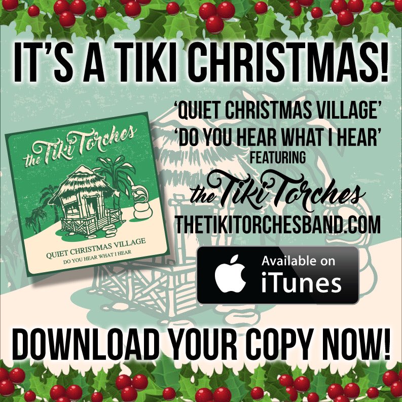 With the big day right around the corner, why not brighten your December with a little #tiki #christmasmusic from #thetikitorches #snow and #rum #party #quietvillage #doyouhearwhatihear