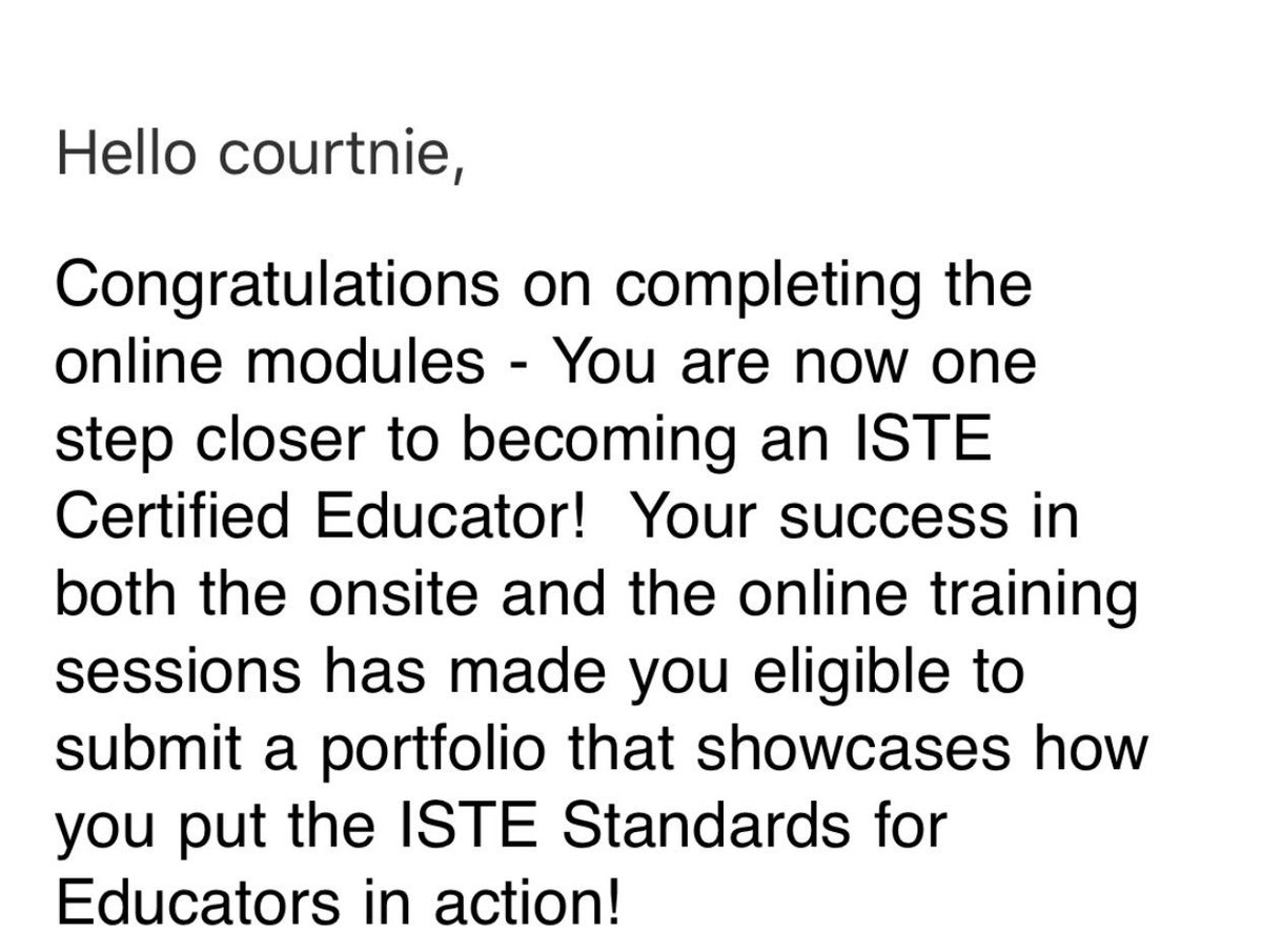 Saturday morning emails 🙌🏻🙌🏻 #istecertification #MiddieRising #ThisIsWe